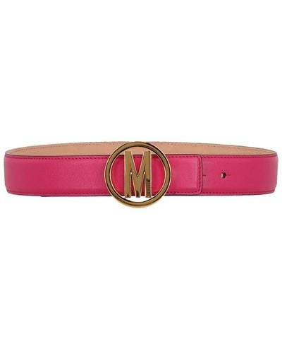Moschino Leather Belt - Red