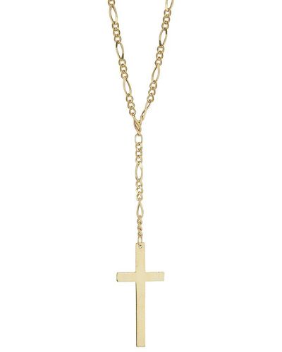 Ember Fine Jewelry 14k Cross Lariat Necklace - White