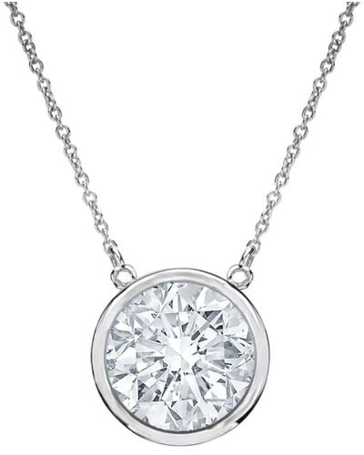 Diana M. Jewels Fine Jewelry 14k 1.00 Ct. Tw. Diamond Solitaire Pendant Necklace - Metallic