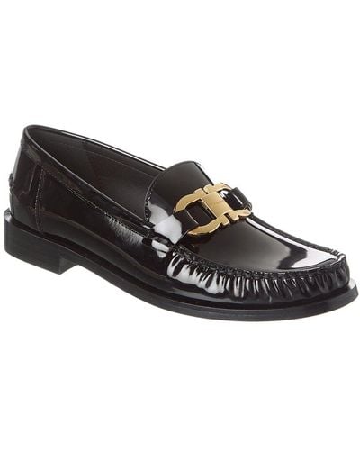 Ferragamo Maryan Ornament Patent Loafer - Black