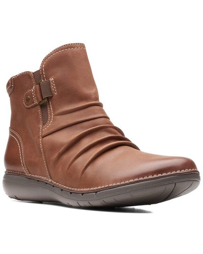 Clarks Clark's Un Loop Top Leather Boot - Brown