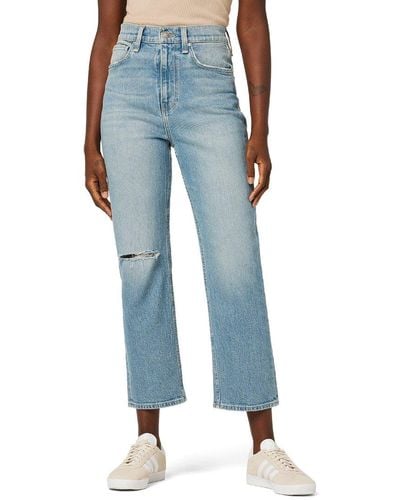 Hudson Jeans Jade High-rise Straight Loose Fit Crop Paradise Jean - Blue