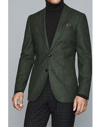 Reiss Edition Wool-blend Blazer - Green