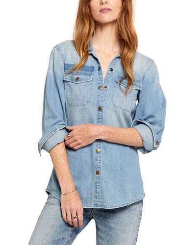 Current/Elliott The Fleet Denim Shirt - Blue