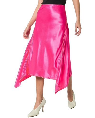 Sies Marjan Darby Asymmetrical Midi Skirt - Pink