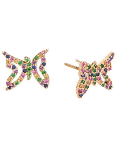 Lana Jewelry 14k 0.35 Ct. Tw. Butterfly Earrings - Metallic