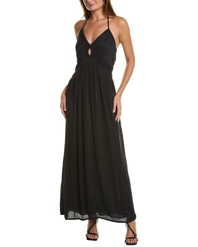 Ba&sh Crinkled Maxi Dress - Black