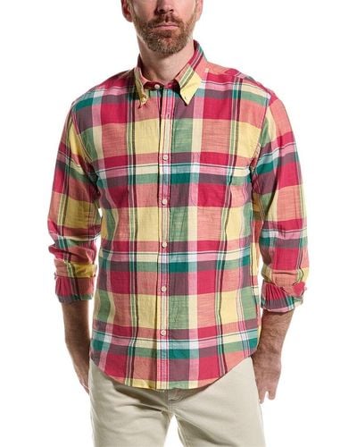 Brooks Brothers Madras Regular Fit Woven Shirt - Red