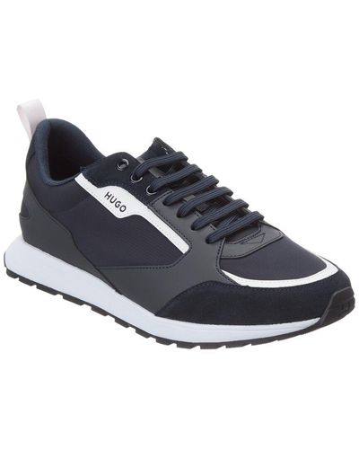 BOSS Icelin Leather Trainer - Blue