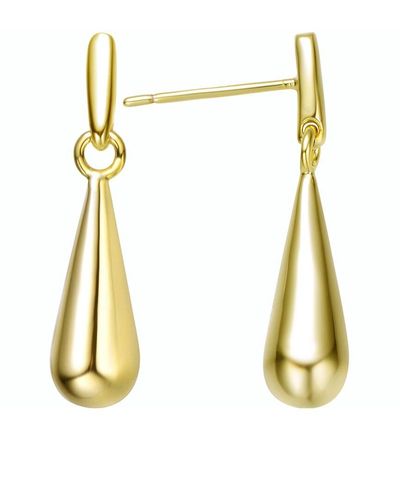 Rachel Glauber 14k Plated Dangle Earrings - Metallic