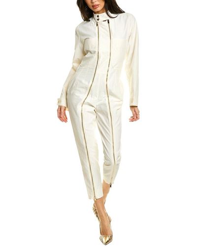 Stella McCartney Alma All In One Linen-blend Jumpsuit - Natural