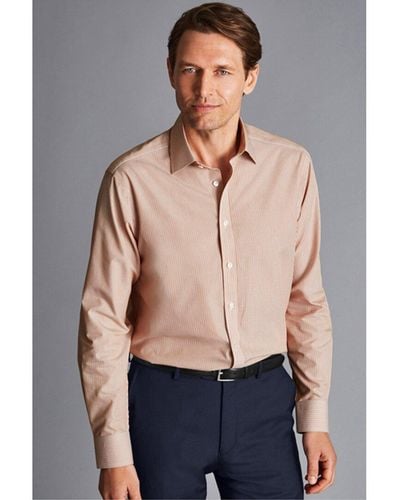 Charles Tyrwhitt Non-iron Bengal Stripe Shirt - Gray