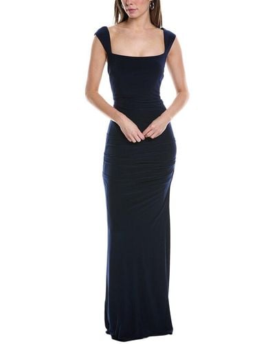 Adrianna Papell Solid Gown - Blue