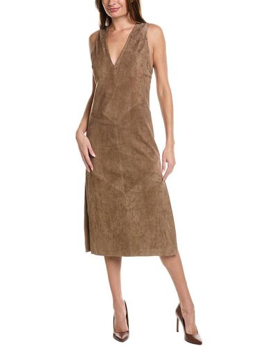 Brunello Cucinelli Leather Dress - Brown