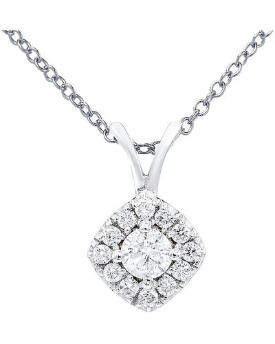 Diana M. Jewels Fine Jewelry 14k 0.35 Ct. Tw. Diamond Necklace - White