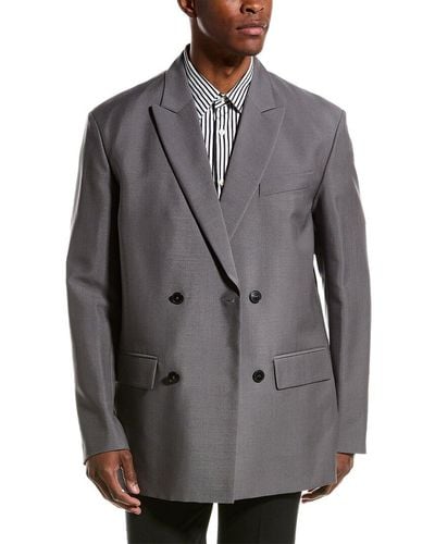 Valentino Mohair & Wool-blend Blazer - Gray