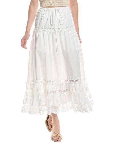 7021 Midi Skirt - White