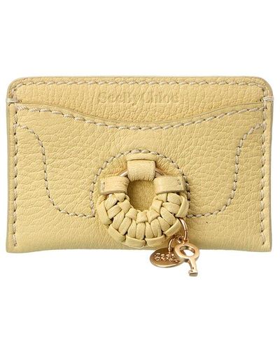 See By Chloé Hana Leather Card Holder - Natural