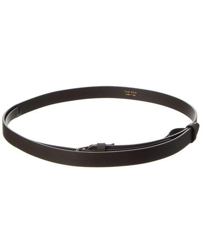 The Row Manny Small Leather Belt - Black