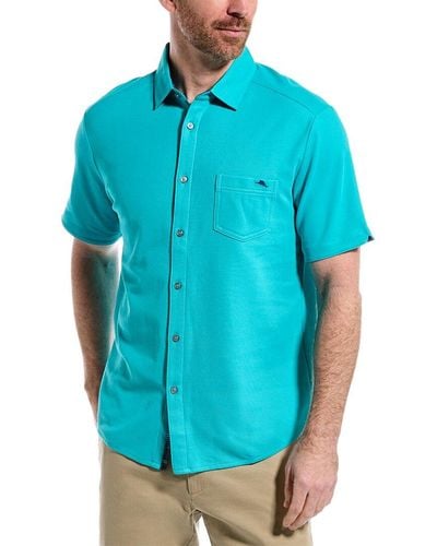 Tommy Bahama Hibiscus Mirage Five O'Clock Camp Shirt - Blue
