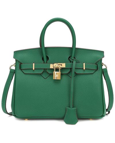 Tiffany & Fred Paris Leather Shoulder Bag - Green