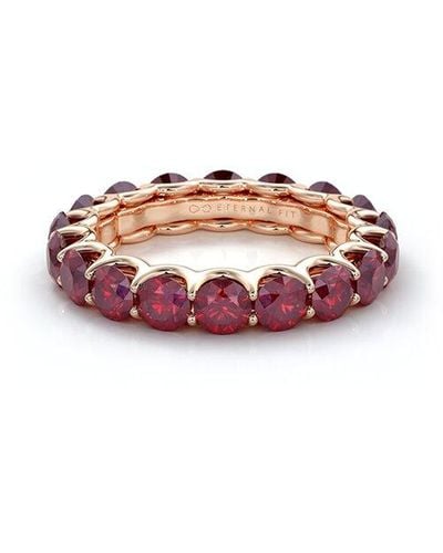 The Eternal Fit 14k Rose Gold 4.25 Ct. Tw. Ruby Eternity Ring - Multicolor