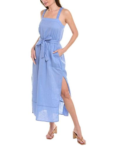 Splendid Jubi Linen-blend Maxi Dress - Blue