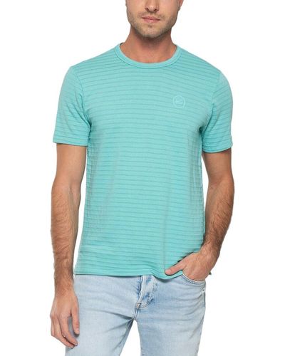 Sol Angeles Tonal Stripe Crew T-shirt - Blue