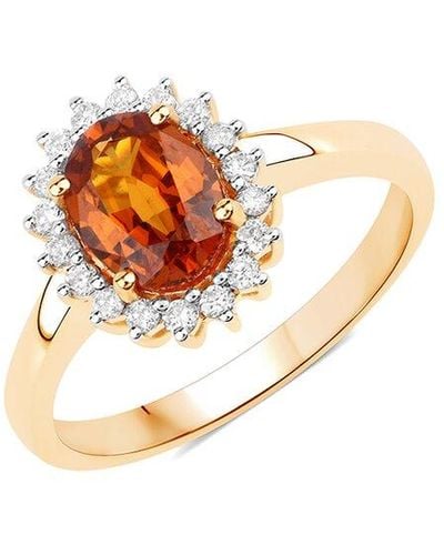 Diana M. Jewels Fine Jewellery 14k 1.87 Ct. Tw. Diamond & Garnet Ring - White