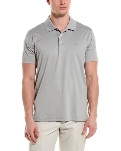Brooks Brothers Solid Polo Shirt - Gray