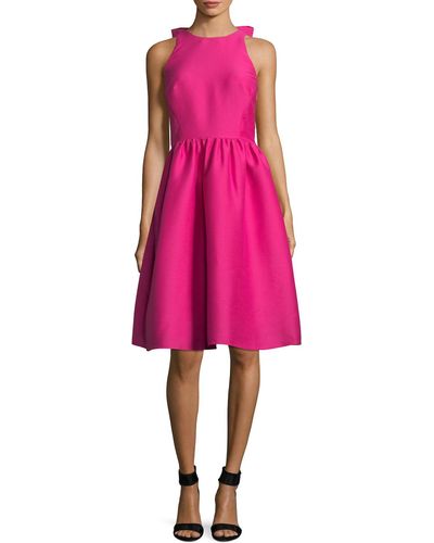 Kate Spade Bow Back Fit And Flare Dress - Pink