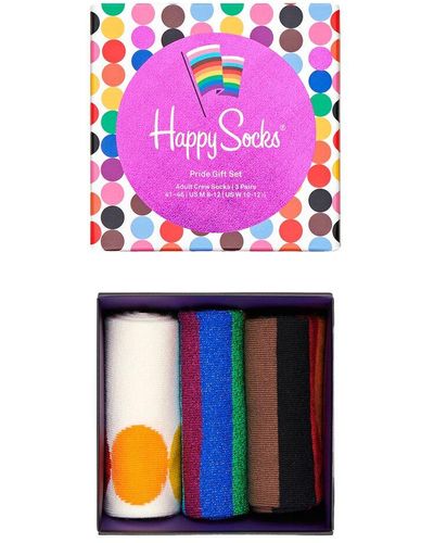 Happy Socks 3pk Pride Socks Gift Set - Pink