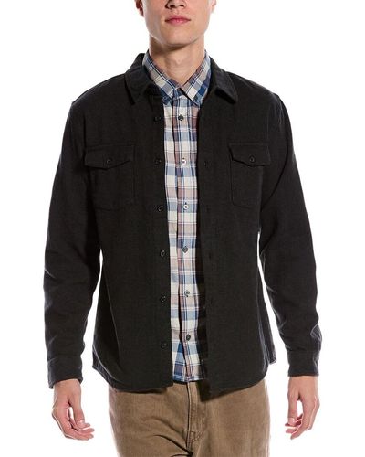 Slate & Stone Flannel Twill Shirt Jacket - Black