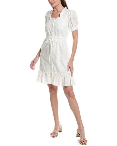 Nanette Lepore Olivia Eyelet Mini Dress - White