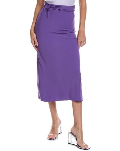 IRO Zimon Tie Waist Midi Skirt In Purple