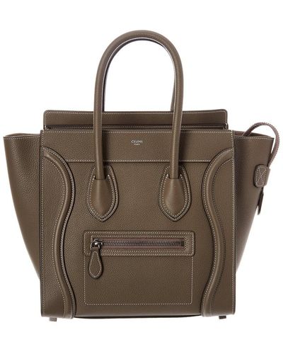 Celine Luggage Micro Leather Tote - Brown