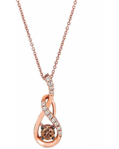Le Vian Le Vian 14k Strawberry Gold 0.50 Ct. Tw. Diamond Necklace - Metallic