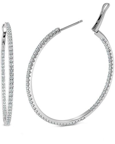Sabrina Designs 14k 1.44 Ct. Tw. Diamond Hoops - White