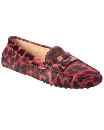 Tod's Gommino Haircalf Loafer - Red