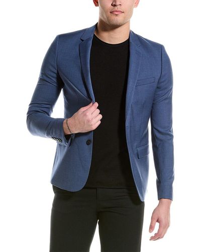 The Kooples Wool Suit Jacket - Blue