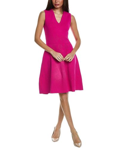 Carolina Herrera Pointelle Jacquard Sweaterdress - Pink