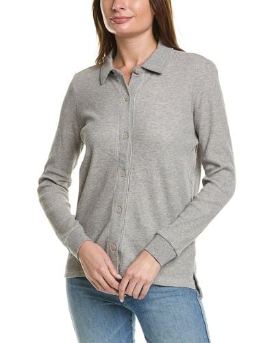Goldie Honeycomb Shirt Jacket - Gray