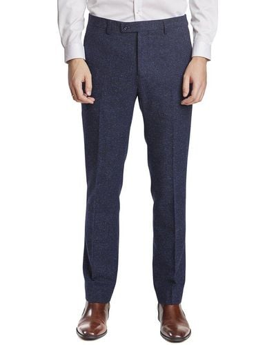 Paisley & Gray Downing Slim Fit Wool-blend Pant - Blue