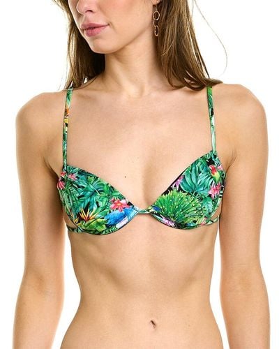 WeWoreWhat Ruched Underwire Top - Green