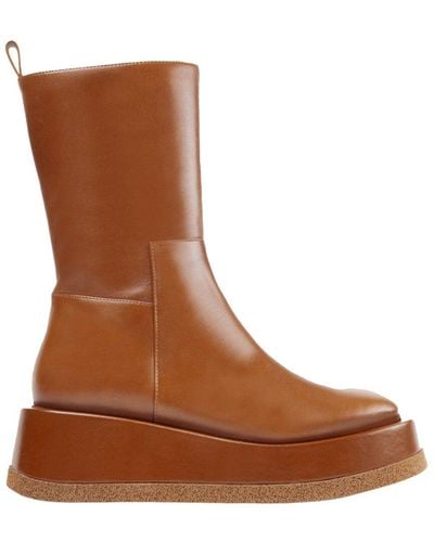 Paloma Barceló Aran Leather Boot - Brown
