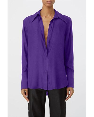 GAUGE81 Okayi Silk Shirt - Purple