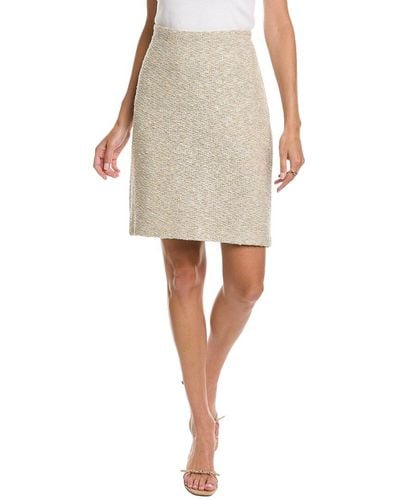 St. John Tweed Skirt - Natural