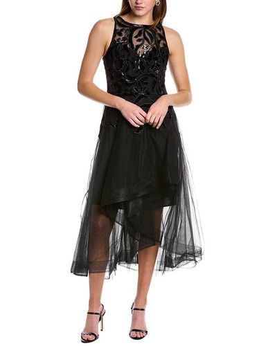 Adrianna Papell High-low Cocktail Dress - Black