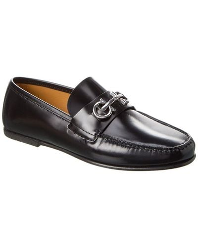 Ferragamo Galileo Leather Loafer - Black