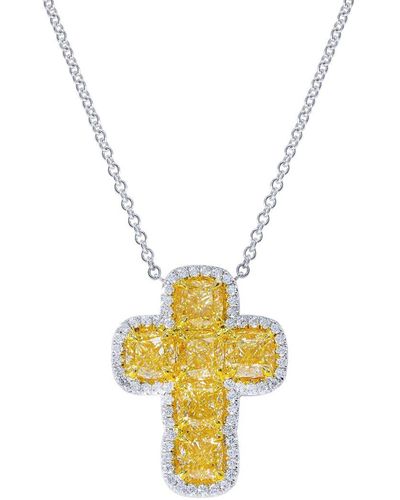 Diana M. Jewels Fine Jewelry 18k 6.10 Ct. Tw. Diamond Necklace - Metallic